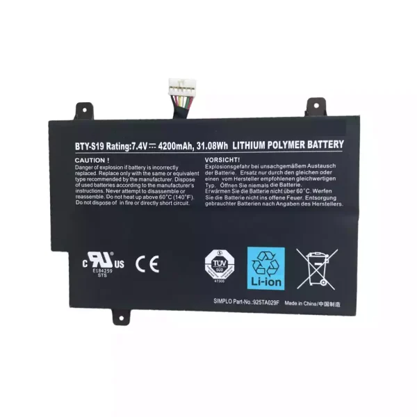 ノートパソコン バッテリー 対応 MSI BTY-S19