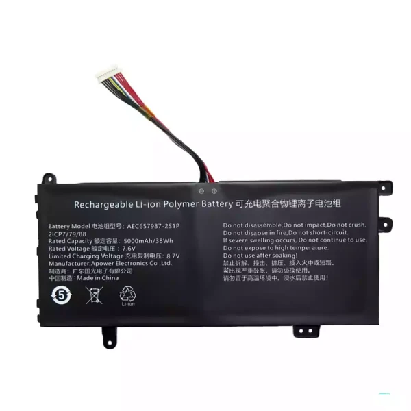 ノートパソコン バッテリー 対応 AEC657987-2S1P