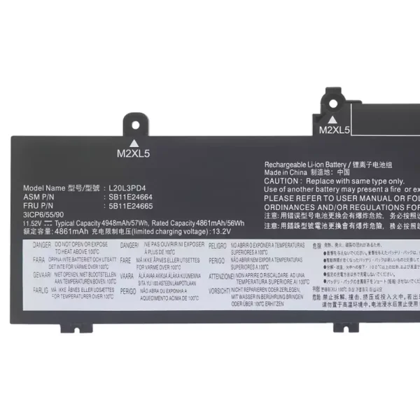 ノートパソコン バッテリー 対応 [LENOVO]レノボ L20M3PD4 L20L3PD4 - 画像 (3)