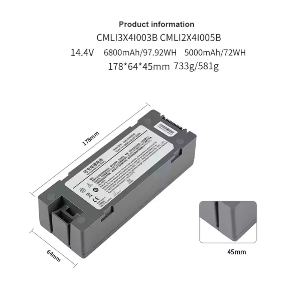 互換 バッテリー 対応 COMEN CMLI2X4I005B CMLI2X4I002B - 画像 (3)