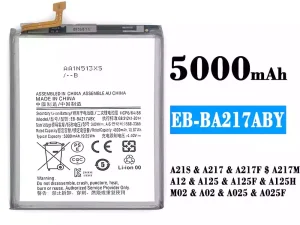 互換 バッテリー EB-BA217ABY 対応 Samsung A21S/A217/A217F/A217M/A12/A125/A125F/A125H/M02/A02/A025/A025F