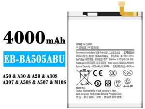 互換 バッテリー EB-BA505ABU 対応 Samsung A50/A30/A20/M10S/M107/A30S/A307/A50S/A507