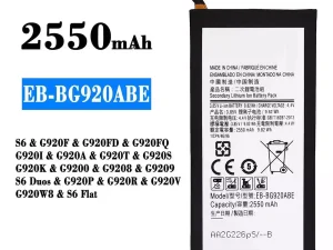 互換 バッテリー EB-BG920ABE 対応 Samsung S6/S6 Duos/S6 Flat