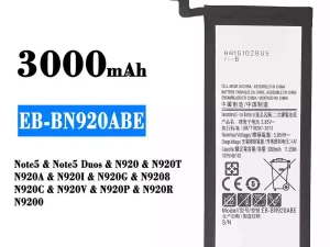 互換 バッテリー EB-BN920ABE 対応 Samsung note 5/Note 5 Duos