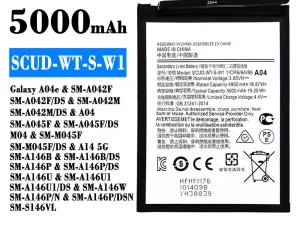 互換 バッテリー SCUD-WT-S-W1 対応 Samsung Galaxy A04e/A14 5G