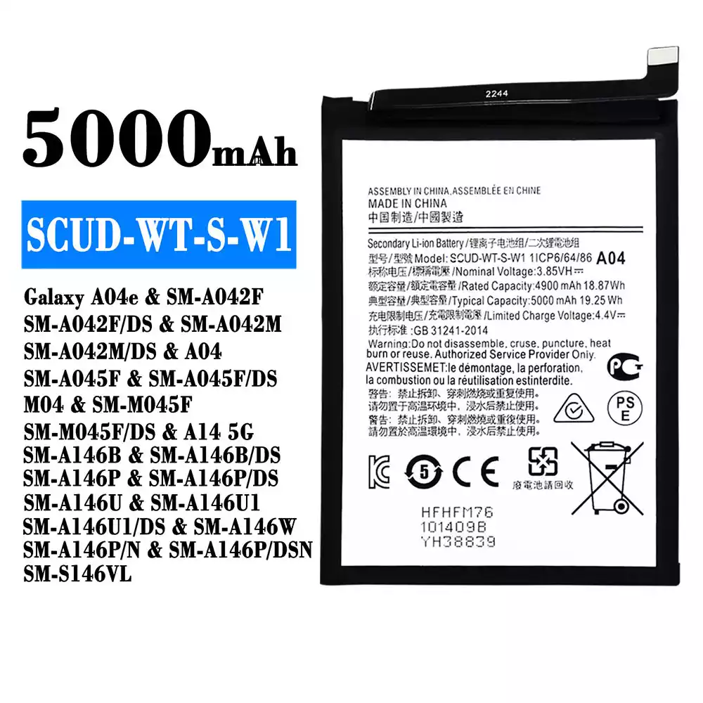 互換 バッテリー SCUD-WT-S-W1 対応 Samsung Galaxy A04e/A14 5G