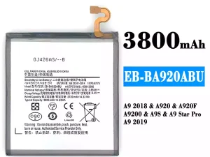 互換 バッテリー EB-BA920ABU 対応 Samsung A9 2018/A9 2019