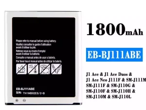 互換 バッテリー EB-BJ111ABE 対応 Samsung J1 Ace
