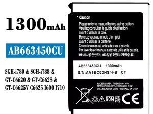 互換 バッテリー AB663450CU 対応 Samsung SCH-i780/SCH-i788/FT-C6620/GT-C6625