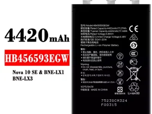 互換 バッテリー HB456593EGW 対応 HUAWEI Nova 10 SE