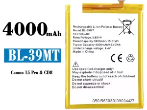 互換 バッテリー BL-39MT 対応 Tecno CD8 /Camon 15 Pro