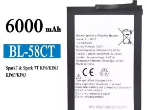 互換 バッテリー BL-58CT 対応 Tecno Spark7 / Spark 7T