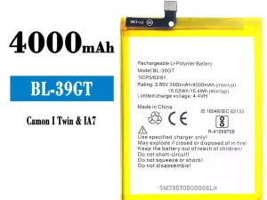 互換 バッテリー BL-39GT 対応 Tecno Camon I Twin