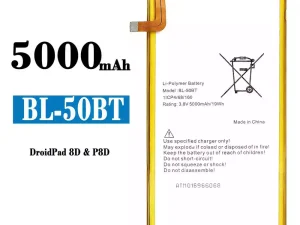 互換 バッテリー BL-50BT 対応 Tecno D8 8D / P8D / Droidpad 8D