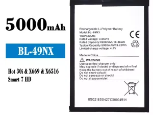 互換 バッテリー BL-49NX 対応 Infinix Hot 30i / Smart 7 HD