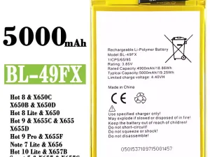 互換 バッテリー BL-49FX 対応 Infinix Hot 8 /Hot 8 Lite / Hot 9 / Hot 9 Pro  / Note 7 Lite / Hot 10 Lite / Smart 5
