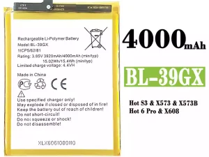 互換 バッテリー BL-39GX 対応 Infinix Hot S3,Hot 6 Pro