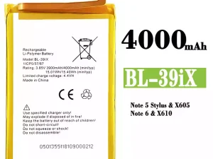 互換 バッテリー BL-39iX 対応 Infinix Note 5 Pro / Note 6 / Note 5 Stylus