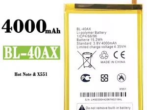 互換 バッテリー BL-40AX 対応 Infinix Hot Note