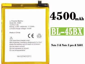 互換 バッテリー BL-45BX 対応 Infinix Note 3 / Note 3 PRO