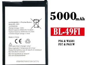 互換 バッテリー BL-49FI 対応 ITEL P36  P37