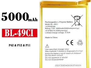 互換 バッテリー BL-49CI 対応 ITEL P42 / P12 / P11