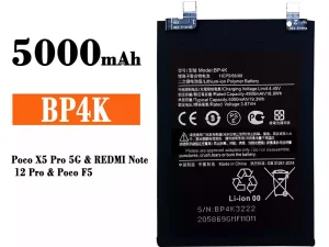 互換 バッテリー BP4K 対応 Xiaomi Poco X5 Pro 5G / REDMI Note 12 Pro / Poco F5