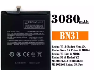 互換 バッテリー BN31 対応 Xiaomi Redmi Y1 / Redmi Note 5A /Redmi Y1 Lite  / Redmi S2 / Redmi Y2  / Redmi 5A Pro