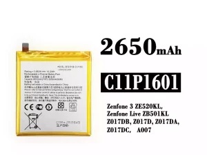 互換 バッテリー C11P1601 対応 Asus Zenfone 3 / Zenfone Live