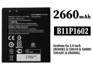 互換 バッテリー B11P1602 対応 Asus Zenfone Go 5.0 inch