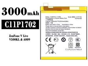 互換 バッテリー C11P1702 対応 Asus ZenFone V Live