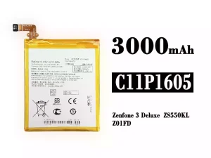 互換 バッテリー C11P1605 対応 Asus ZenFone 3 Deluxe