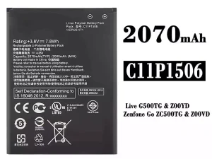 互換 バッテリー C11P1506 対応 Asus Live G500TG,Zenfone Go ZC500TG