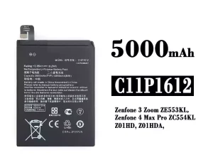 互換 バッテリー C11P1612 対応 Asus Zenfone 3 Zoom ZE553KL / Zenfone 4 Max Pro ZC554KL
