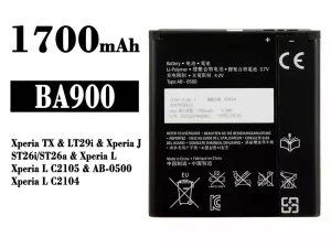 互換 バッテリー BA900 対応 Sony Xperia TX / Xperia J / Xperia L