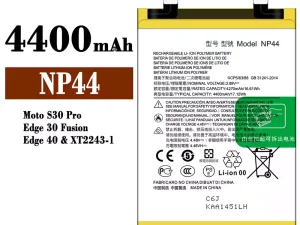 互換 バッテリー NP44 対応 Motorola MOTO S30 Pro / Edge 30 Fusion / Edge 40