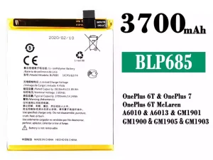 互換 バッテリー BLP685 対応 OnePlus 6T / OnePlus 7