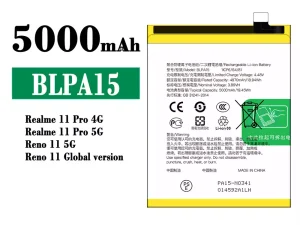 互換 バッテリー BLPA15 対応 OPPO Realme 11 5G / Realme 11 Pro 4G 5G / Reno 11 5G
