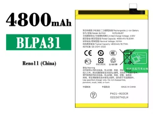 互換 バッテリー BLPA31 対応 OPPO Reno 11