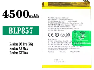 互換 バッテリー BLP857 対応 OPPO Realme Q3 Pro / GT NEO / X7 Max