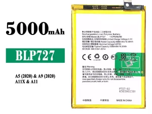 互換 バッテリー BLP727 対応 OPPO A5 2020 / A9 2020 / A11X / A11