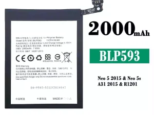 互換 バッテリー BLP593 対応 OPPO Neo 5 2015/Neo 5s/A31 2015