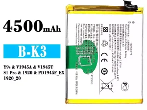 互換 バッテリー B-K3 対応 VIVO Y9s / S1 Pro