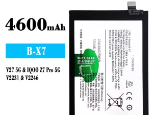 互換 バッテリー B-X7 対応 VIVO V27 5G/IQOO Z7 Pro 5G
