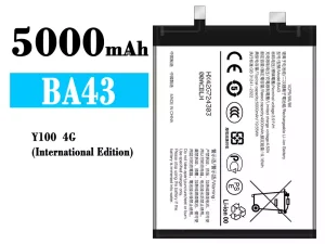 互換 バッテリー BA43 対応 VIVO Y100 4G International Edition