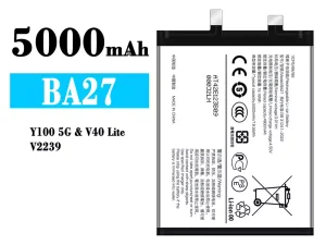 互換 バッテリー BA27 対応 VIVO Y100 5G/V40 Lite