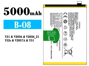 互換 バッテリー B-O8 対応 VIVO Y31/Y52s/Y51
