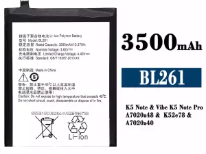 互換 バッテリー BL261 対応 Lenovo K5 Note /Vibe K5 Note Pro