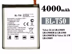 互換 バッテリー BL-T50 対応 LG Velvet 5G