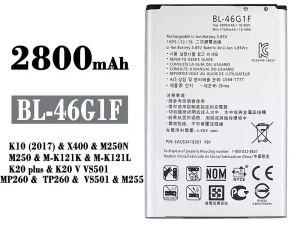 互換 バッテリー BL-46G1F 対応 LG K10 (2017) / K20 plus
